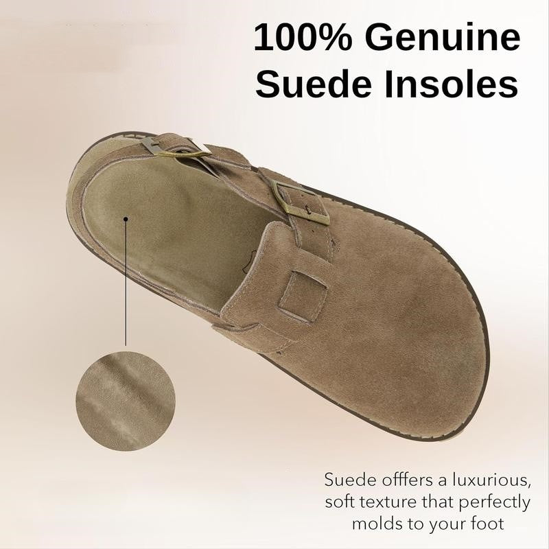 Femmes Suede Buckle Mules Chaussures