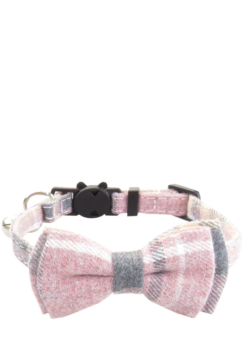 Bow Tie Cat Collar Bandana Breakaway Pet Collar Bandana avec Classic Plaid réglable Cat