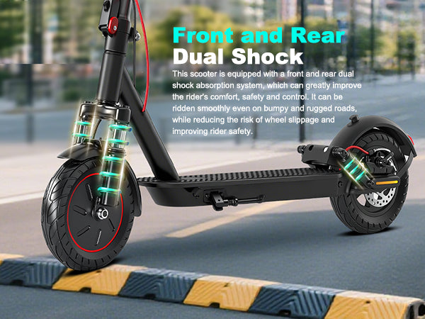 D01 Pro Max 10 pouces Roues Double suspension 36V 10.4Ah Ville E-scooter