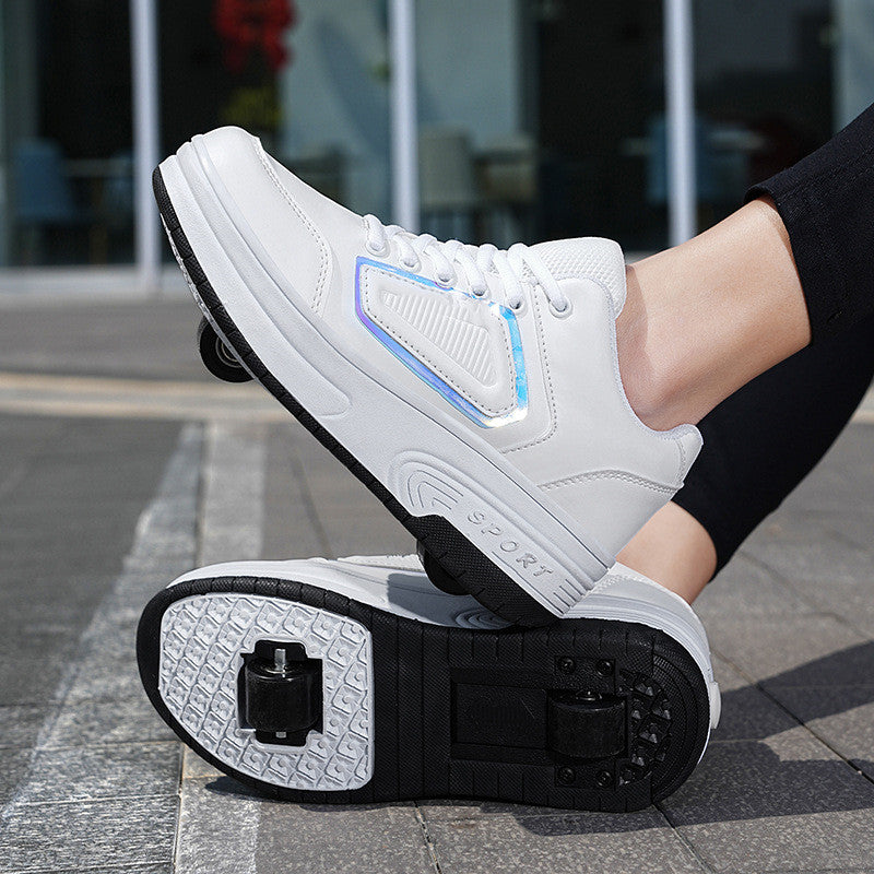 Girls' and Boys' Fashion Sports Two-Wheel Storm Shoes
