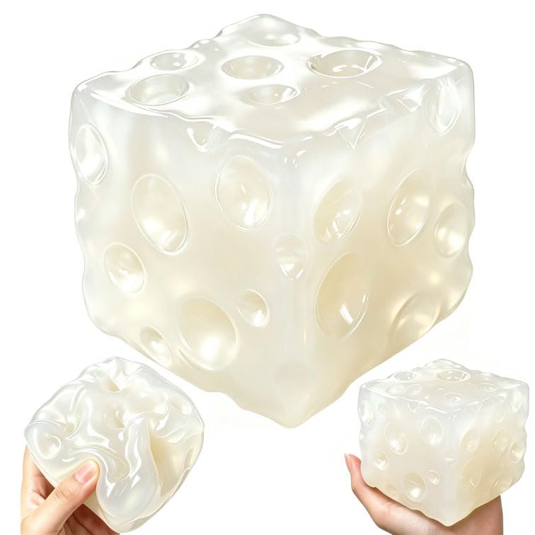 Jouet anti-stress Big Cheese Squishy - Jouet de fidget non-rebendable pour jumbo