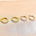 Boucles d'oreilles en acier inoxydable avec Zircon Accents