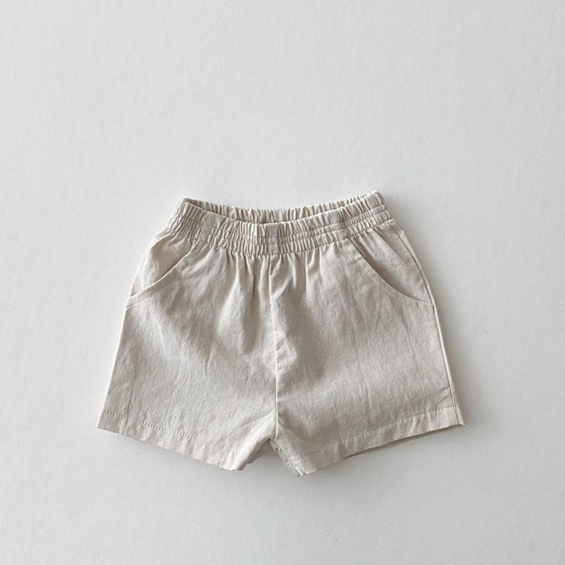 Ins Baby Loose mince coton et short en lin Style enfantin