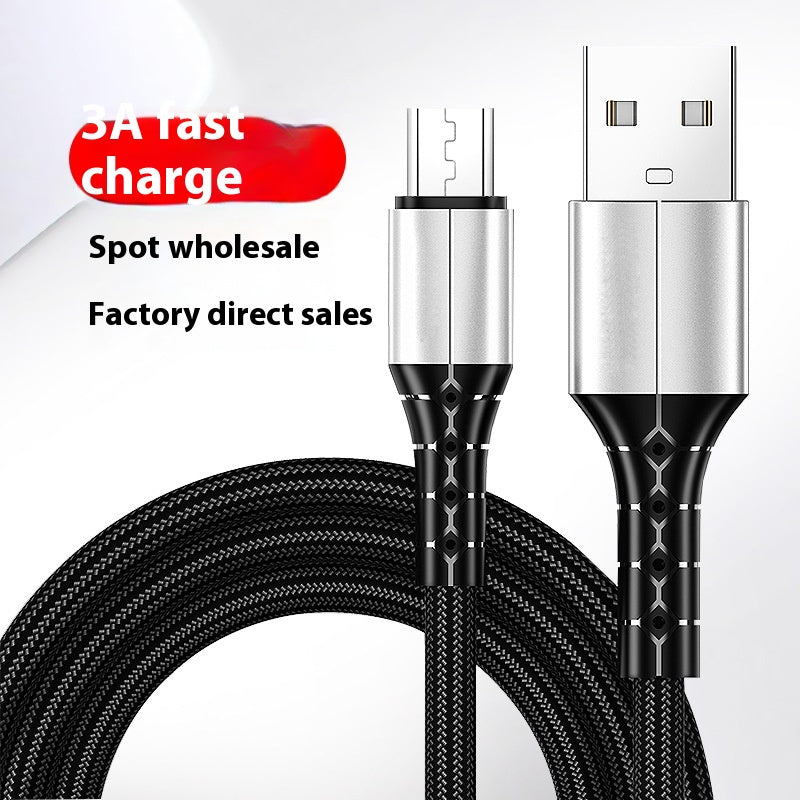 Android TYPE-C Super Fast Charge 5A câble de recharge de téléphone portable tressé en nylon