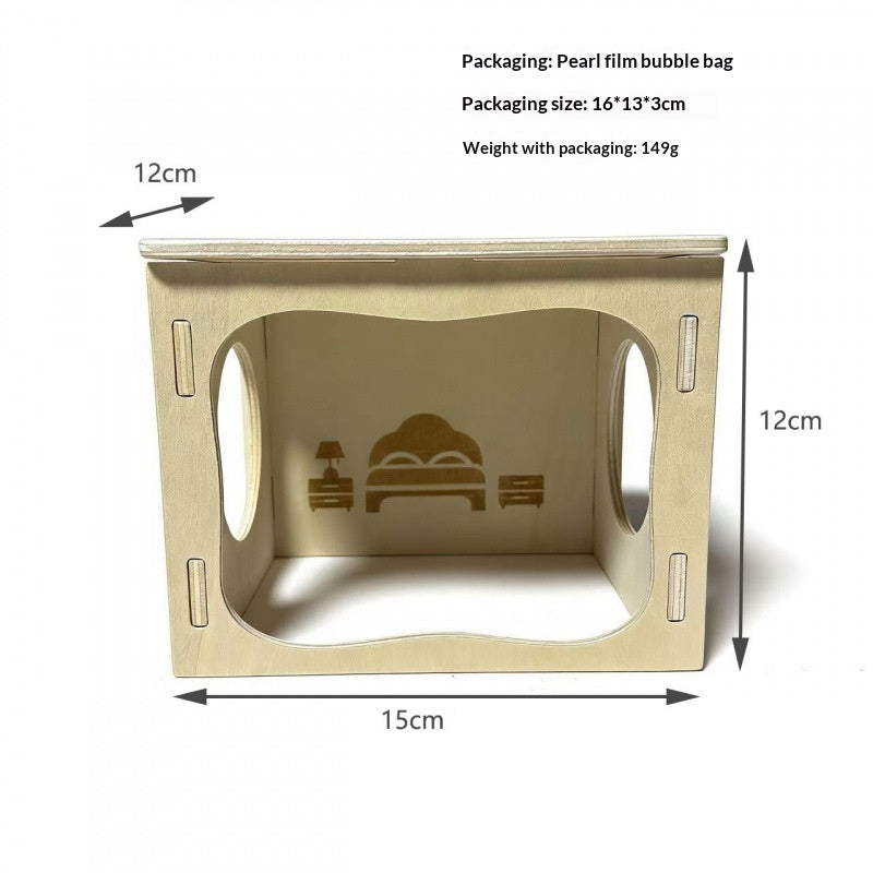 Hamster en bois détachable observation et maison de jeux hideaway