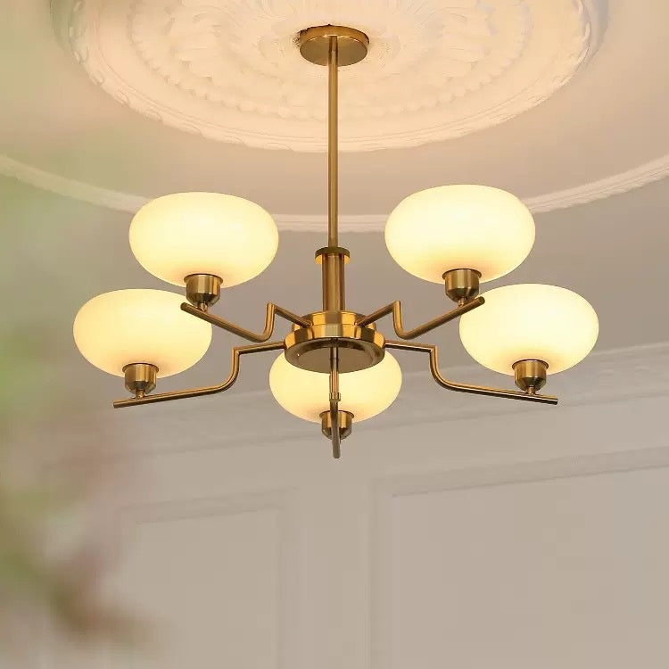 Lampe pendentif anti-poussière Bauhaus Persimmon Vintage tout-cuivre