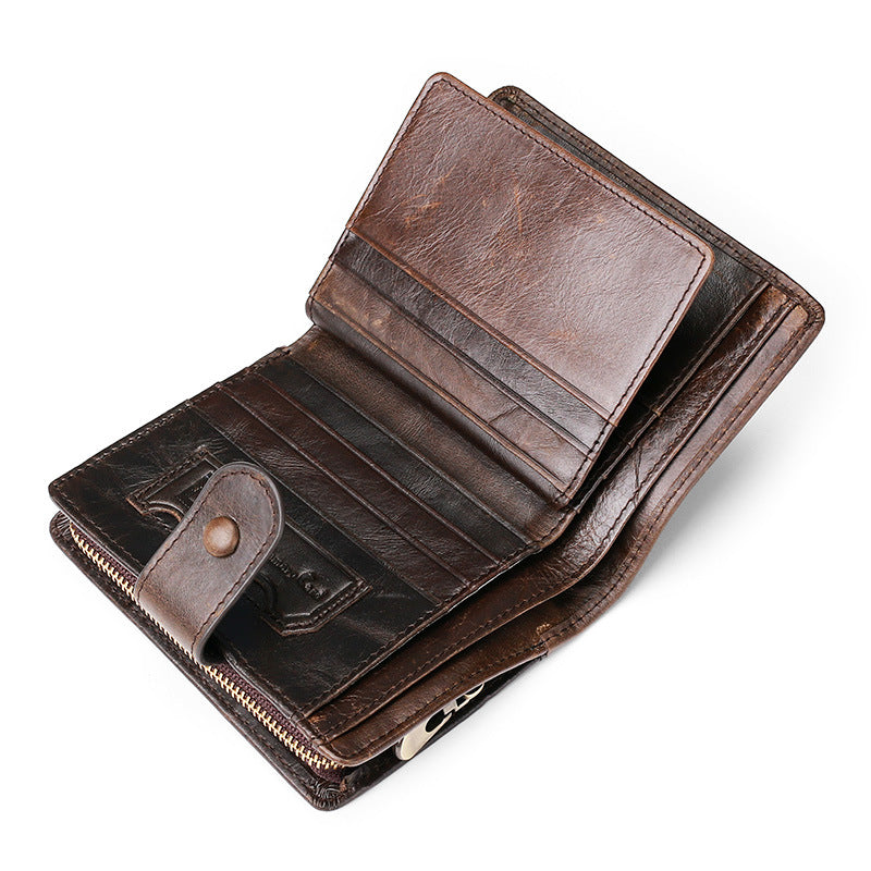 Portefeuille en cuir multifonctionnel pour hommes