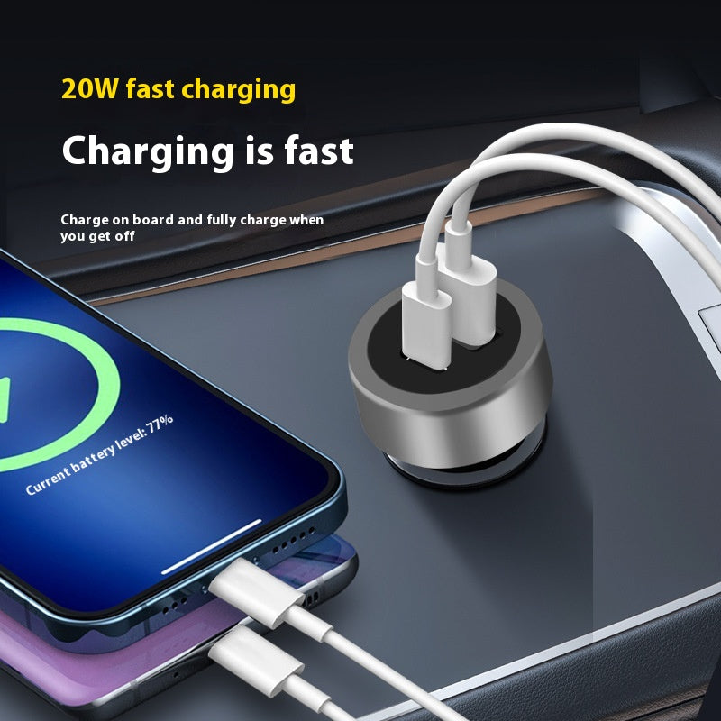 Car Phone Charger PD Car Charger Mini Metal Car Charger