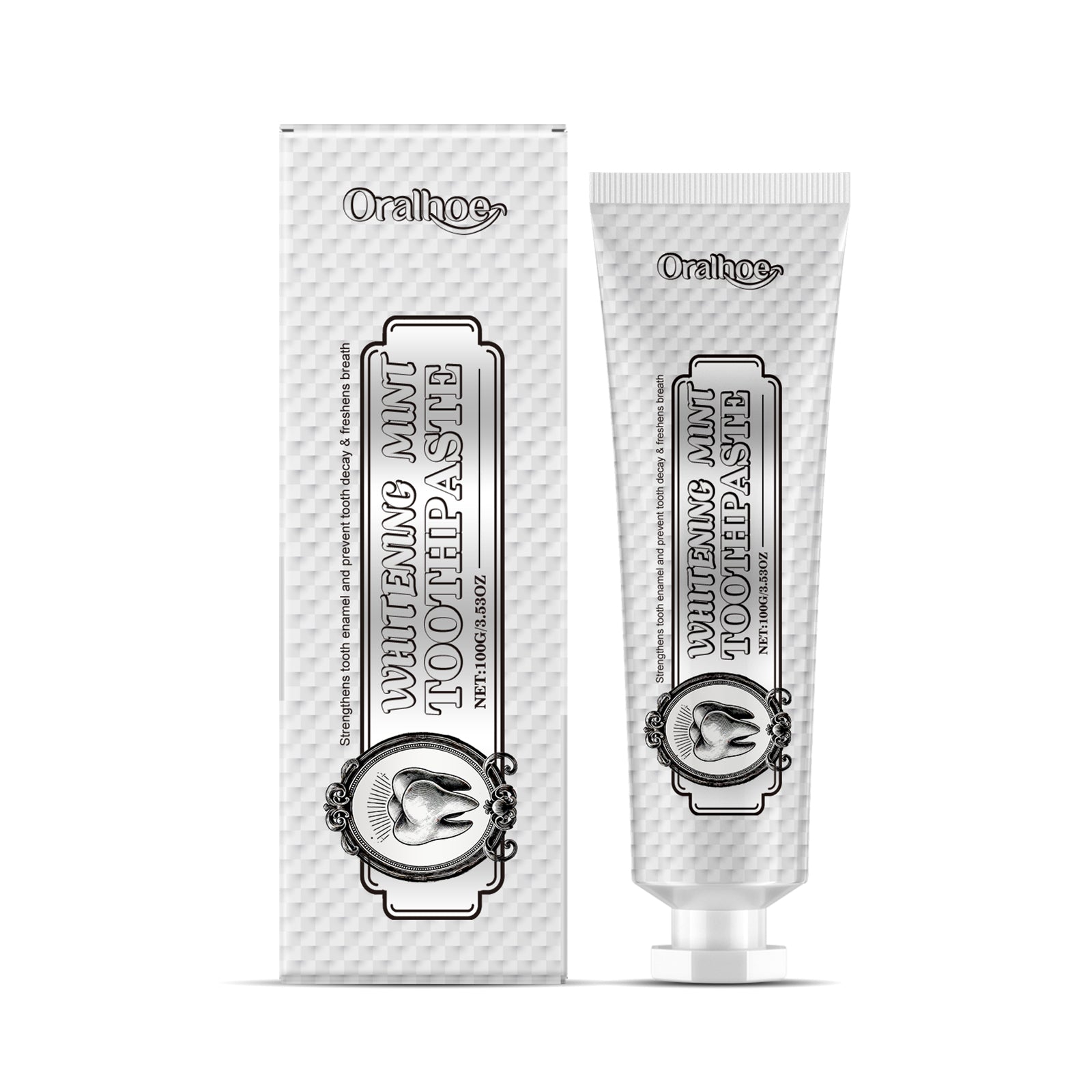 Dentifrice de resh blanc brillant à la menthe F 1 0 0g-box