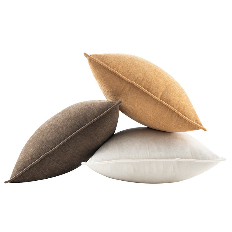 Haut-de-gamme Chenille Oreiller Salon Canapé Coussin en peluche tissu Bolster