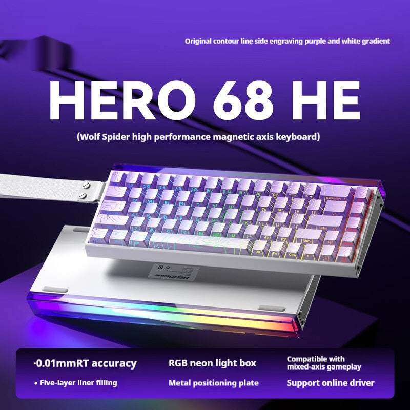 Magnetic Axis Keyboard Manufacturing Machinery Wired RGB Lamp Effect Home Office
