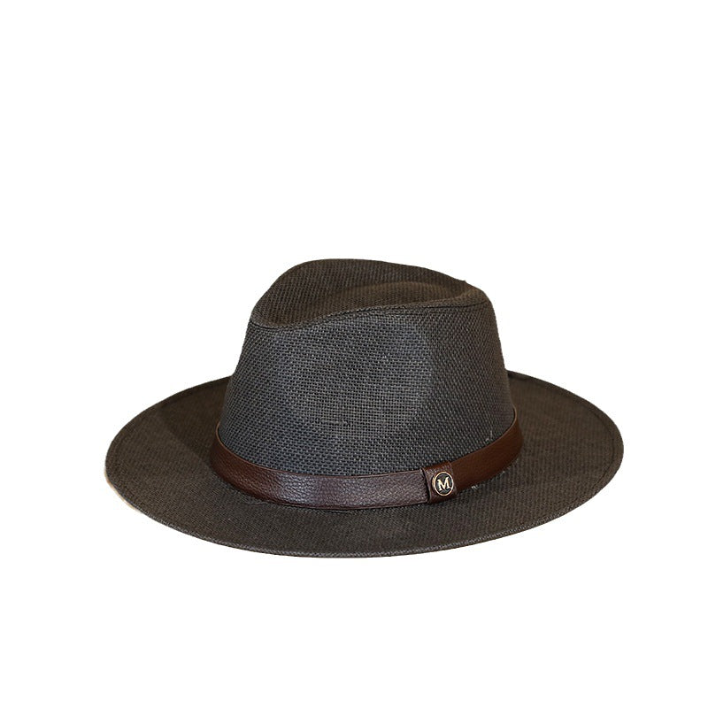 Chapeau de soleil de style britannique pour hommes parfait pour la plage