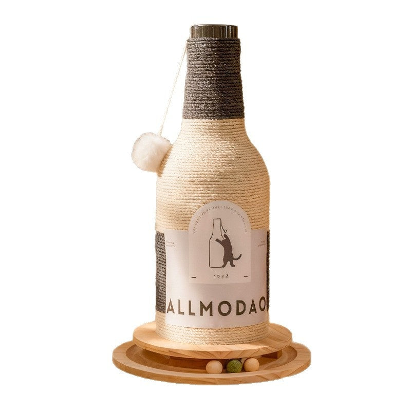 Vertical Cat Scratcher façonné comme une bouteille de vin durable et sans lint