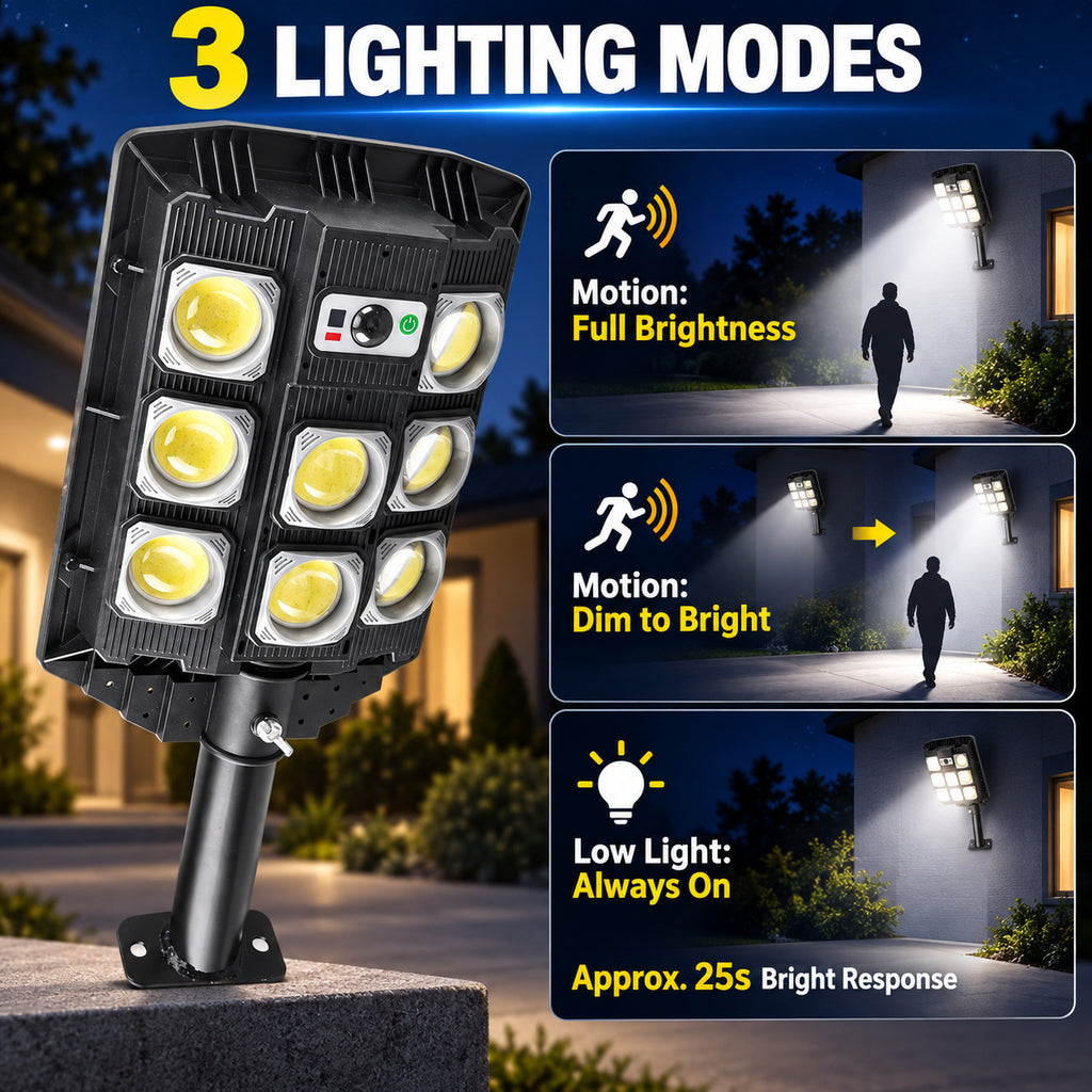 Capteur de mouvement solaire COB Garden Light W7100B 3 Green For Yard Decoration LED Landsc