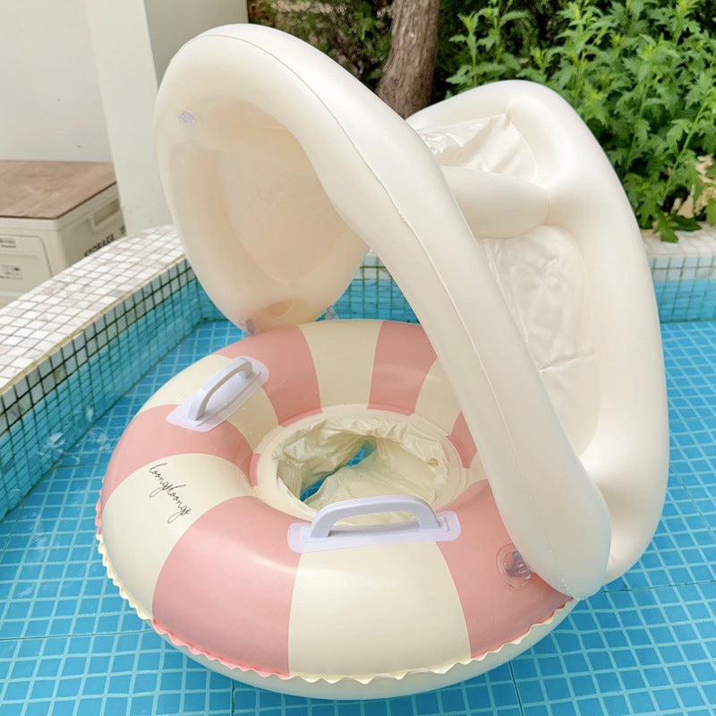 Bateau de natation Sun Shade Pedestal Anneau rayé Équipement d'eau