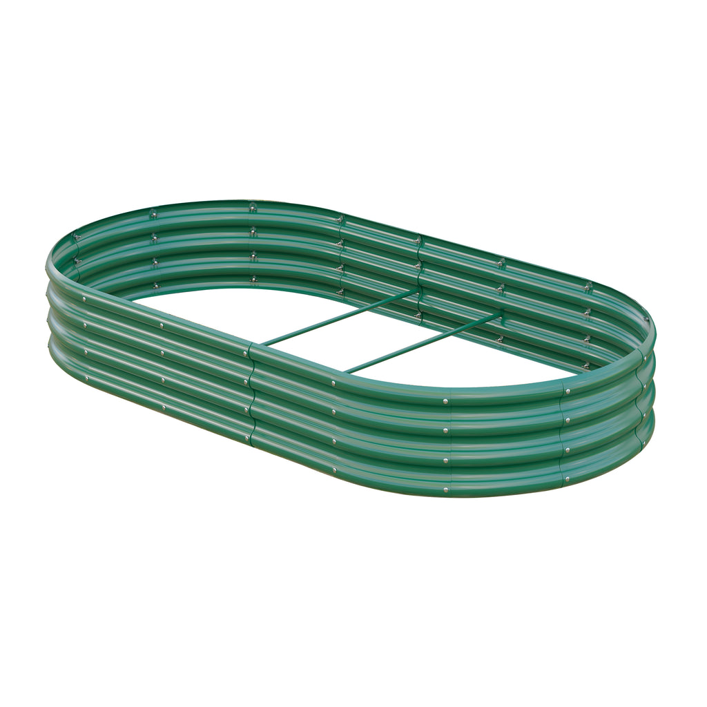 Lit de jardin surélevé galvanisé 8x4x1ft - Boîte de planteur métallique pour légumes