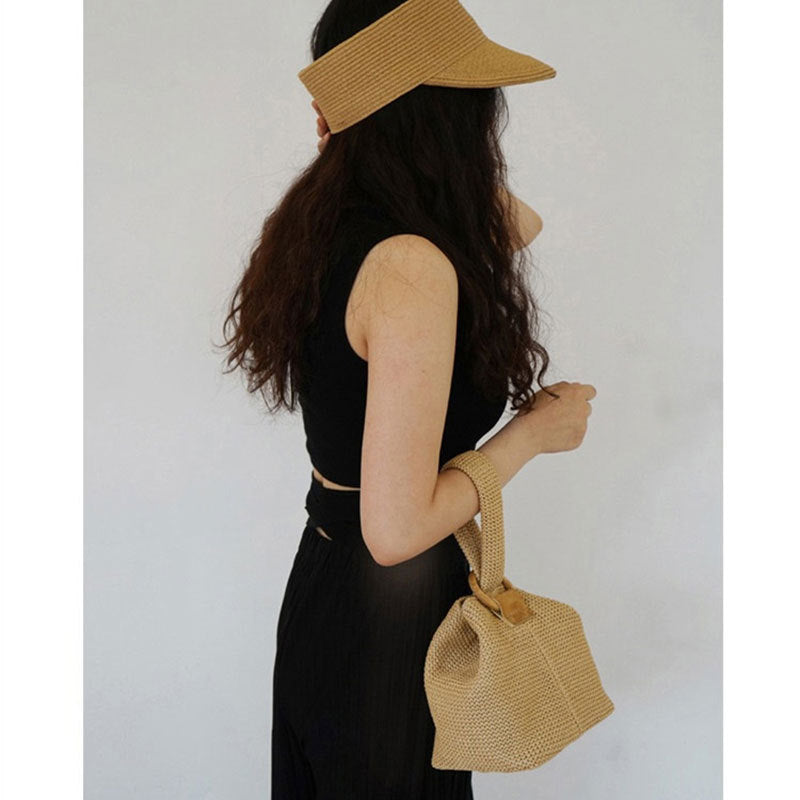 Sac en paille pour femmes Beach Woven sac en coton