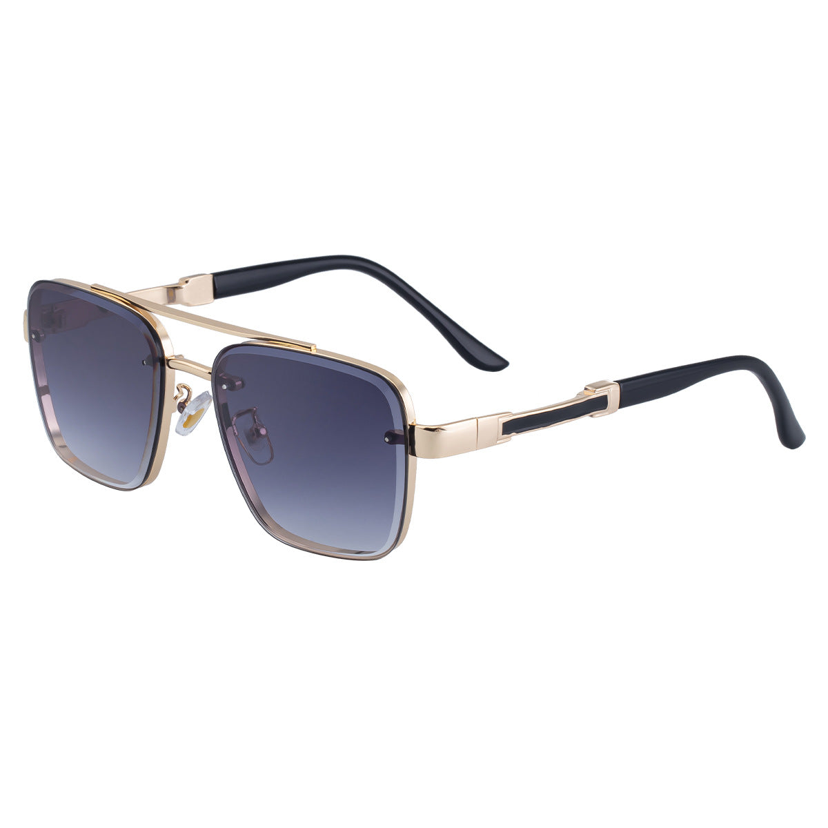 Cadre carré rétro Lunettes de soleil de protection solaire pour hommes haut de gamme