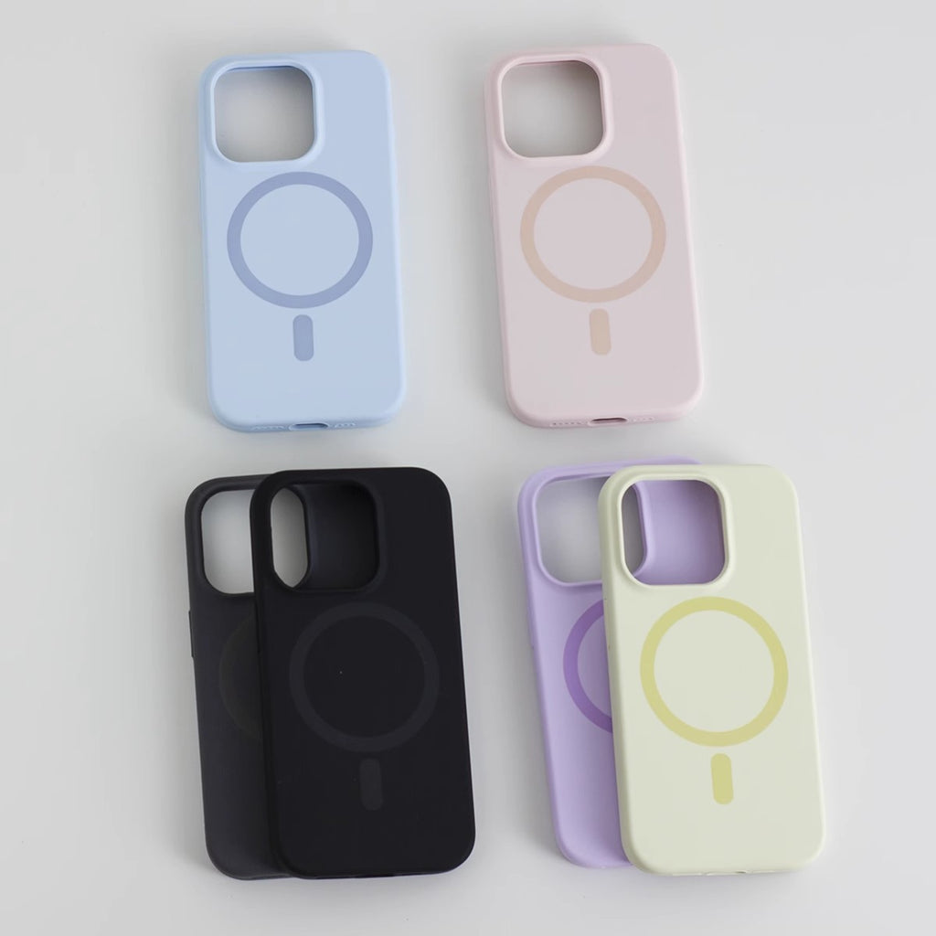 Cas de téléphone à charge magnétique liquide tout compris IPh