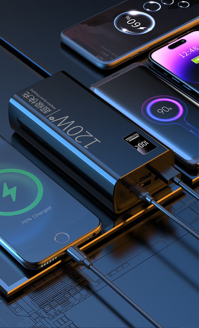PD120w Super Fast Charge Power Bank 20000 MA Grande capacité Typec Charge rapide à deux voies