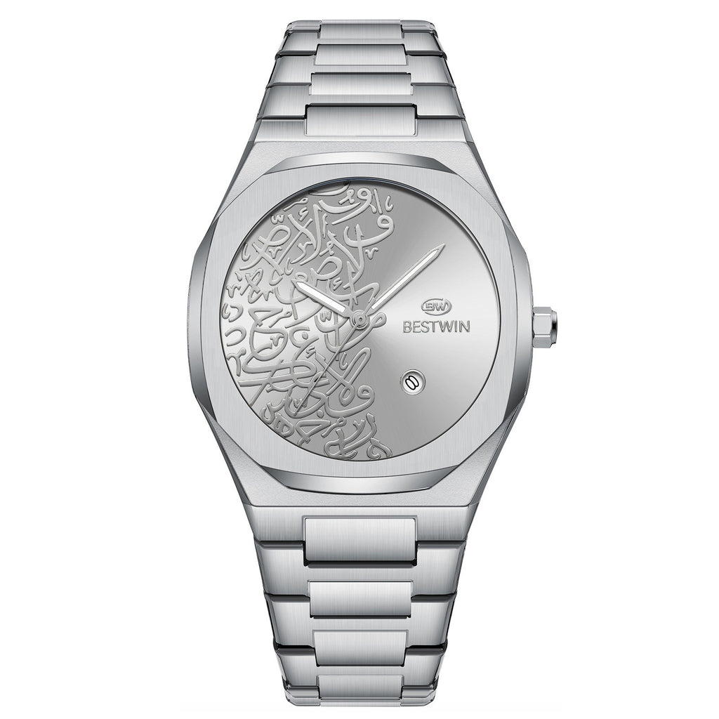 Montre homme Quartz avec un motif en marbre