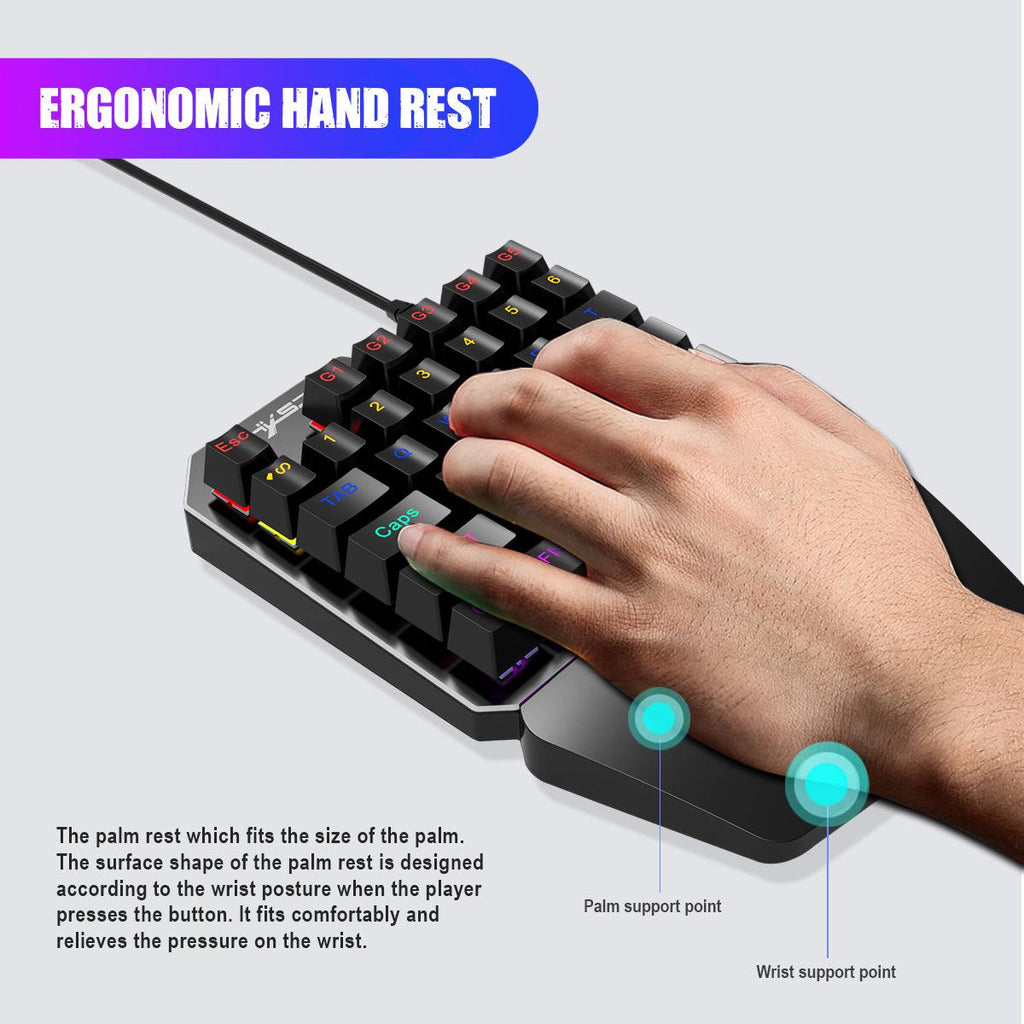 Mini clavier mécanique à une main avec 35 clés