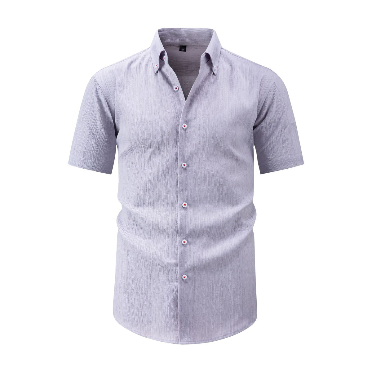 Jiachuan Été Chemise Homme à manches courtes avec Texture de vague