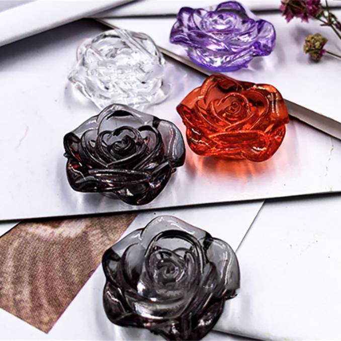 Transparent AB coloré surligneur trou droit Diy perles faites à la main