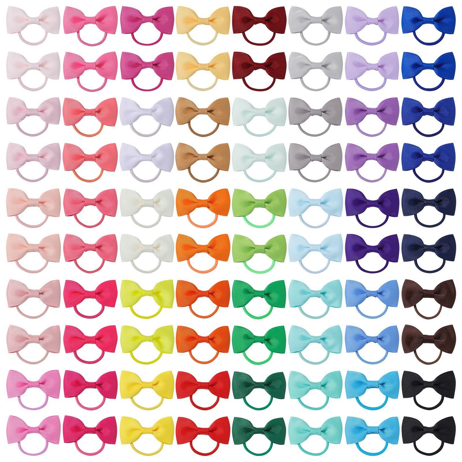 40 80PCS Tiny Hair Ties with Bows Baby Bows Rubber Bands Hair Ties Soft Elastics Ponytail
