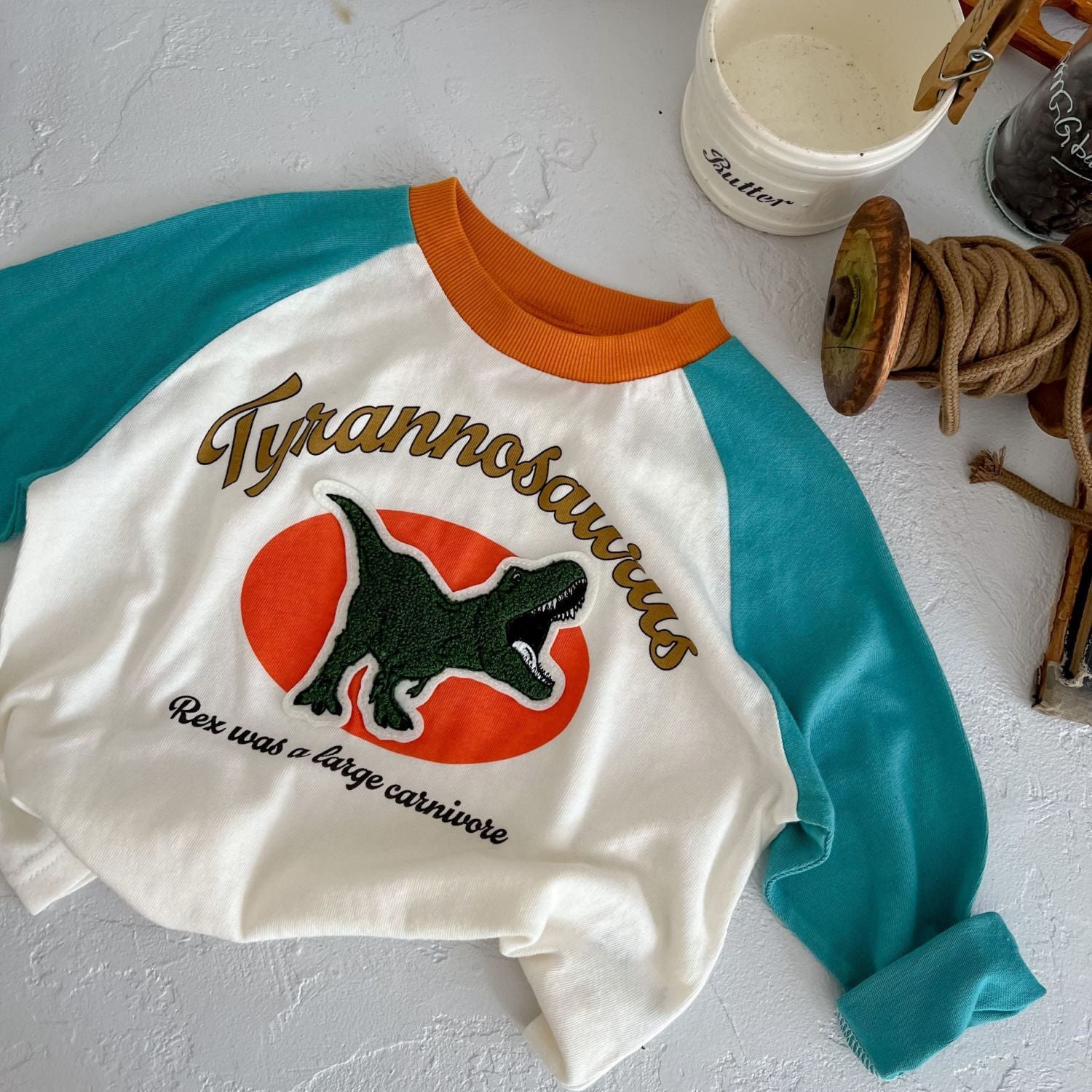 T-shirt en coton printemps et automne pour enfants Manche longue garçon