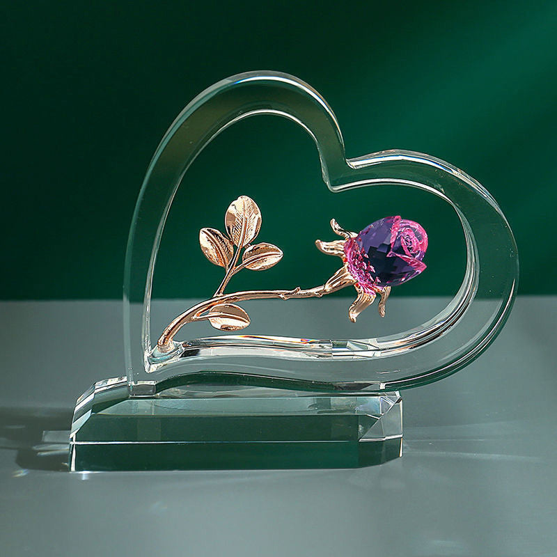 Accueil Saint Valentin Rose Ornements en forme de coeur