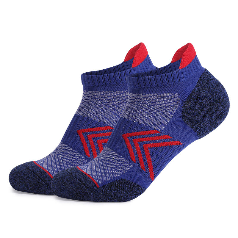 Chaussettes de course en coton peigné non glissantes qui emportent la sueur et gardent les pieds respirables