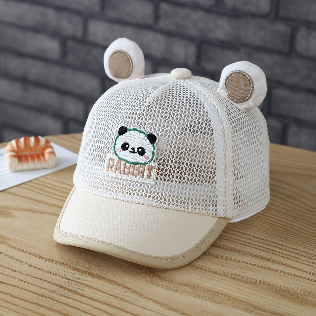 Cartoon d'enfants brodé animal et animal en forme d'oreille Breakable All-over Netted Bri