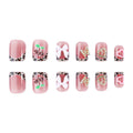 Stickers Nails Portables de style court avec Bow 3D et cerise Designs Nail