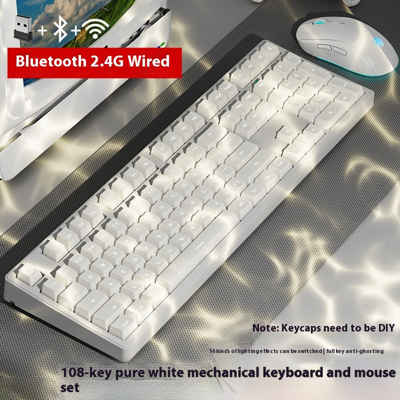 Jeu de bureau sans fil Bluetooth Clavier mécanique trois modèles