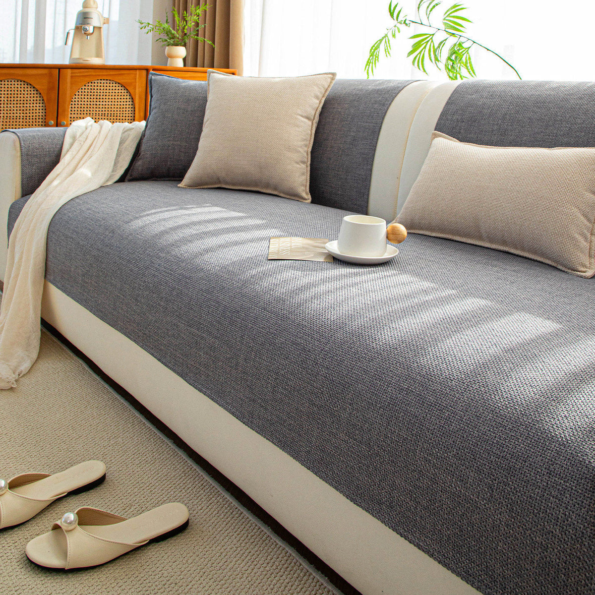 Japanese Style Faux Cotton Sofa Cushion