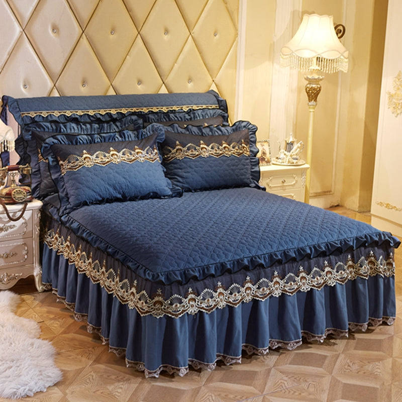 Jupe de lit en dentelle matelassée épaissée Plus coton Couverture de lit Simmons