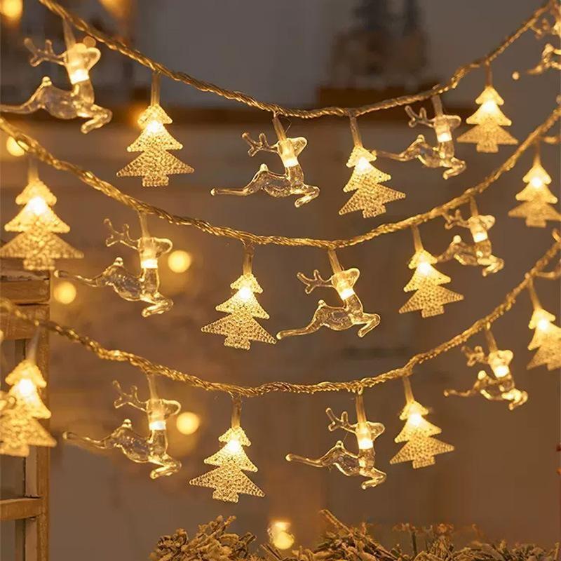 Led Elk Tree Christmas Tree Snowflake Star Light String