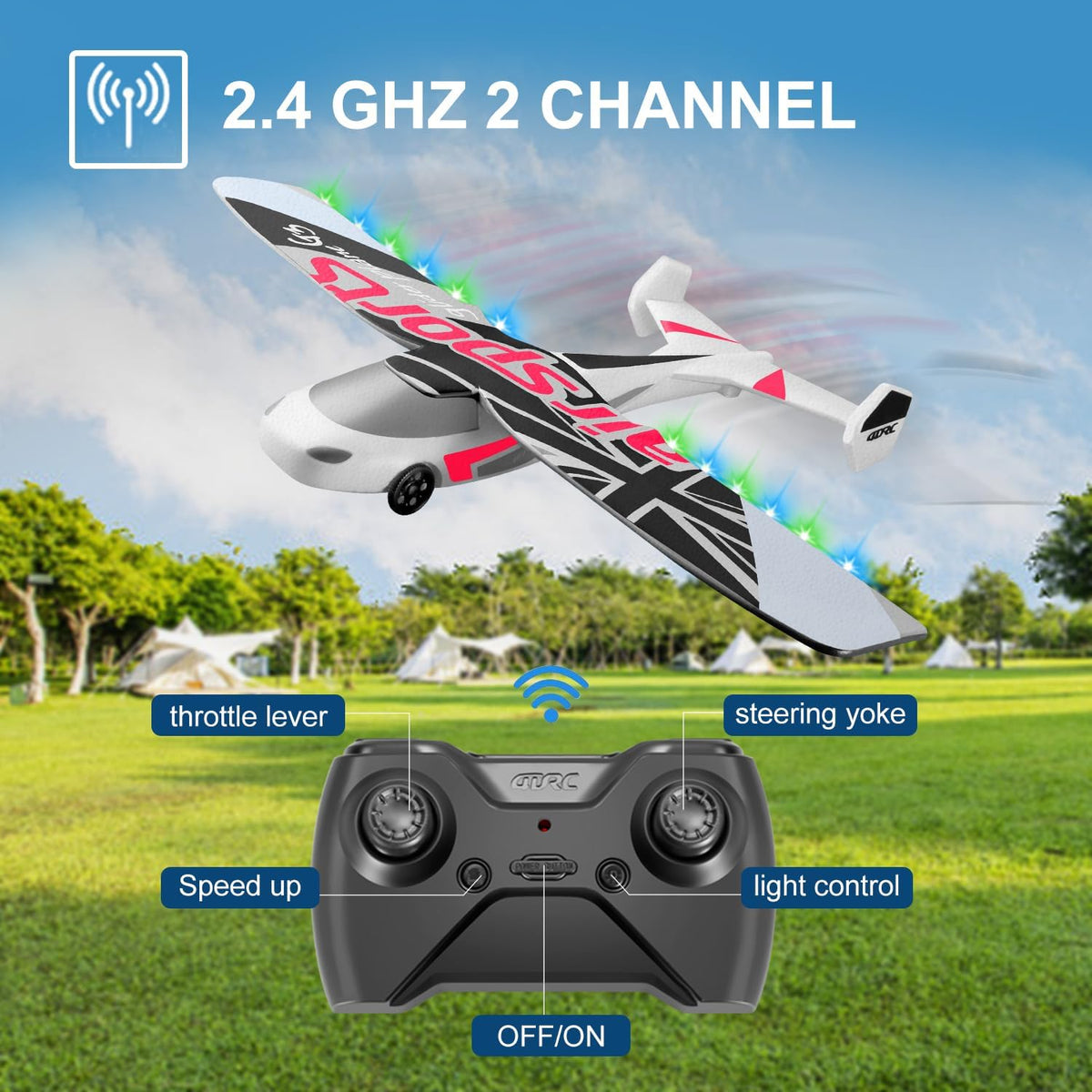 G3 RC Plane 2.4Ghz American Remote Control Plane