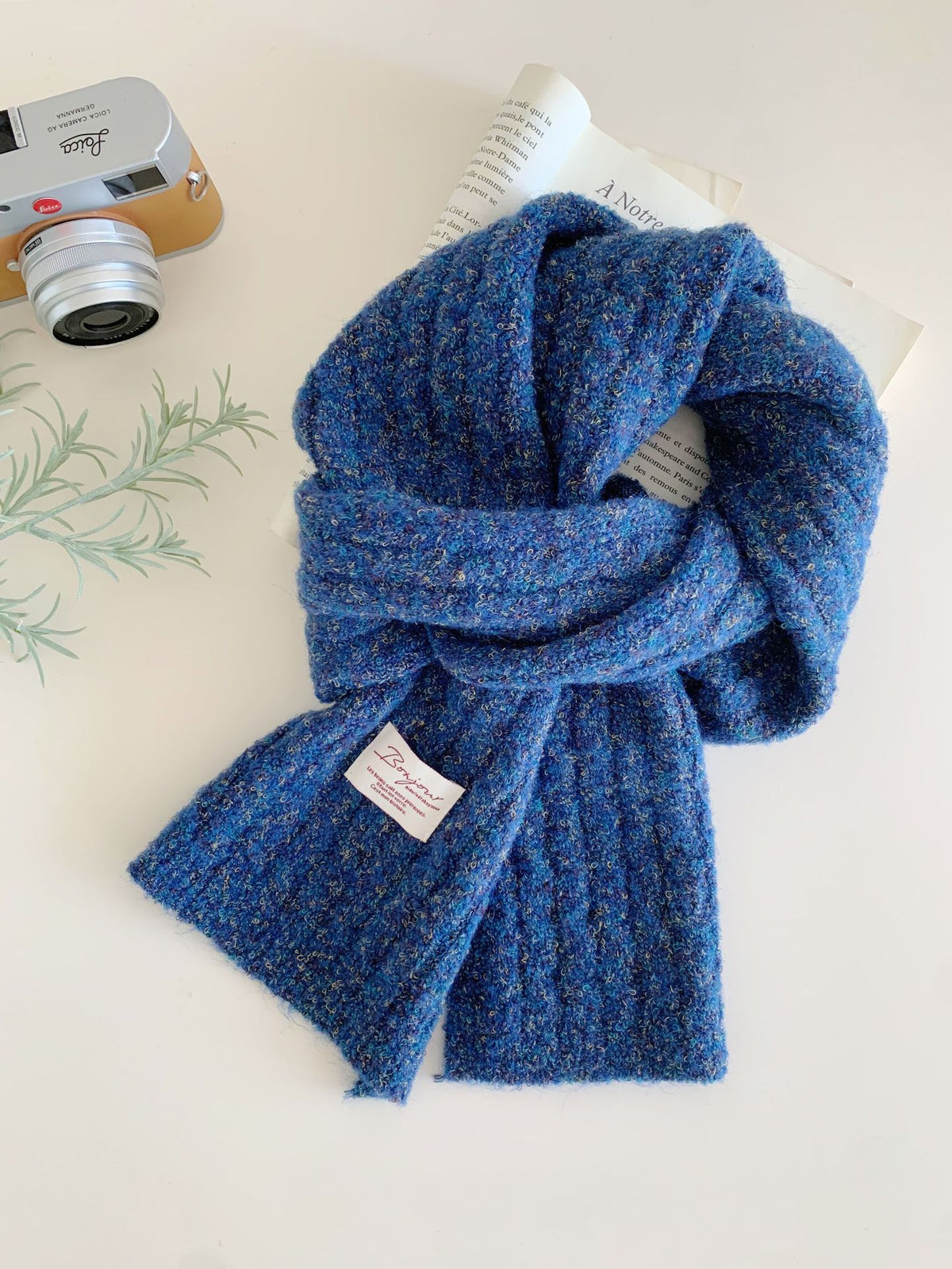 Écharpe de cou tricotée versatile, épaisse et chaude