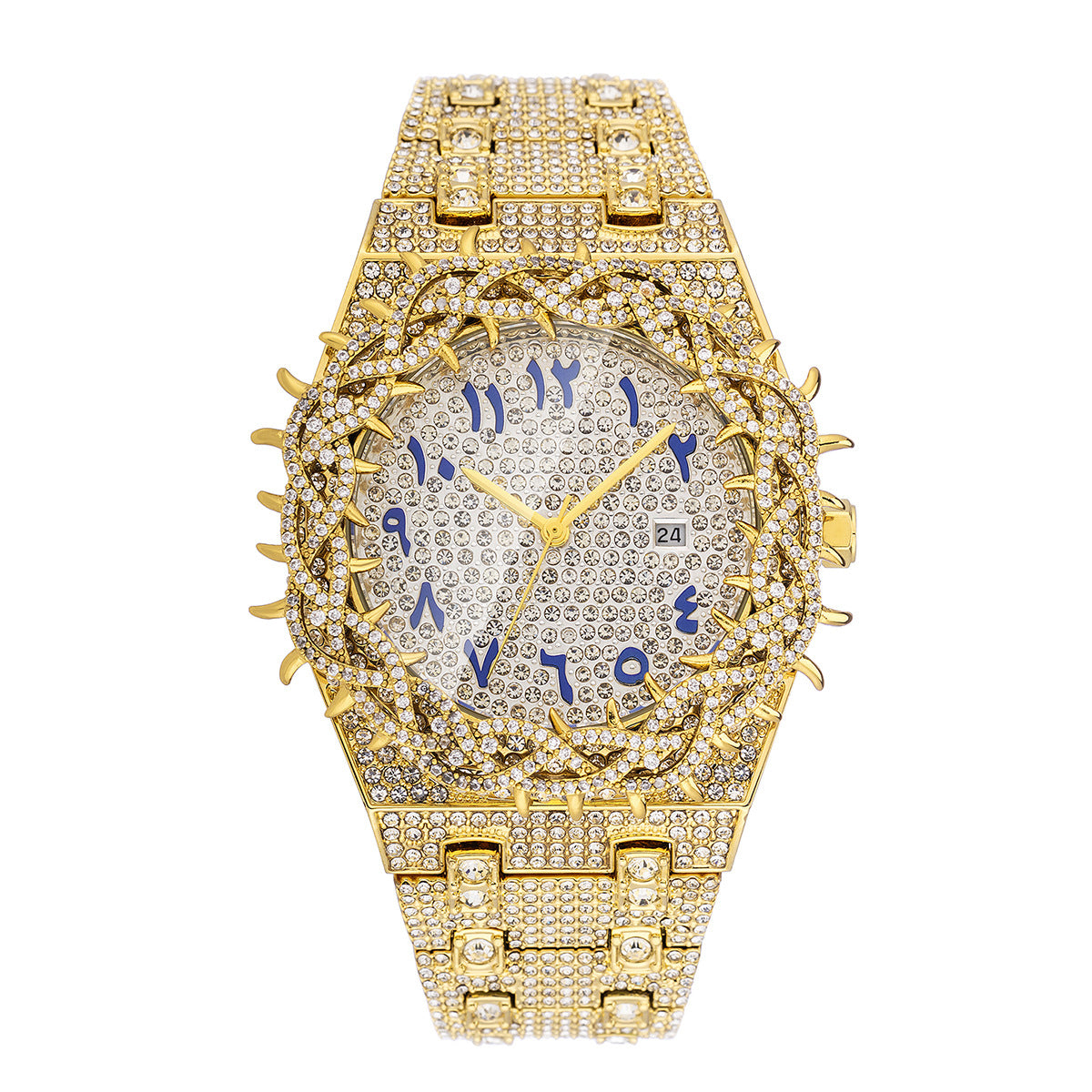 Personnalisé Mesh-design Inlaid Quartz Fashion Watch