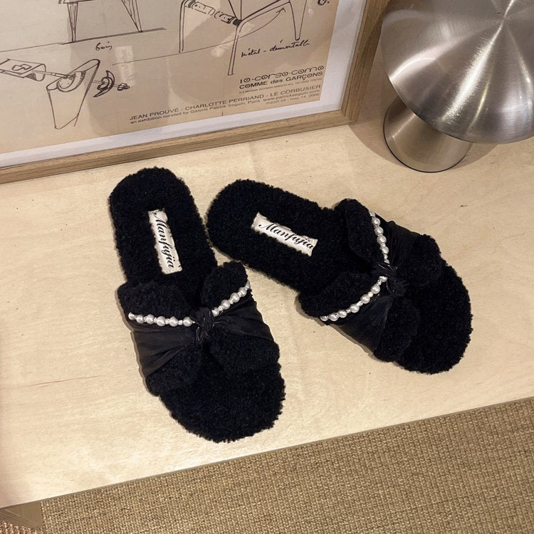 Pantoufles en fourrure pour femmes