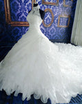 Robe de mariée Robe haut de gamme avec grande queue