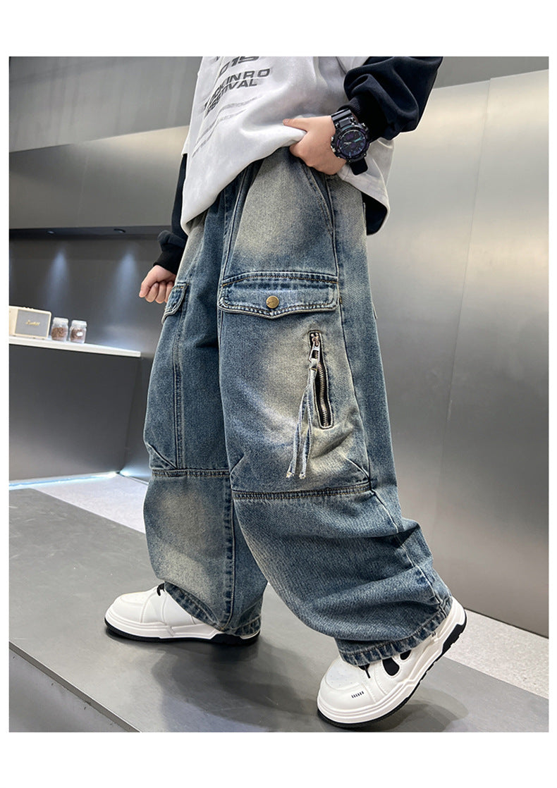 Pantalons simples et polyvalents pour garçons