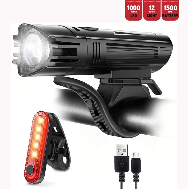 350 lumières de vélo rechargeables USB 4 modes phare avant et arrière