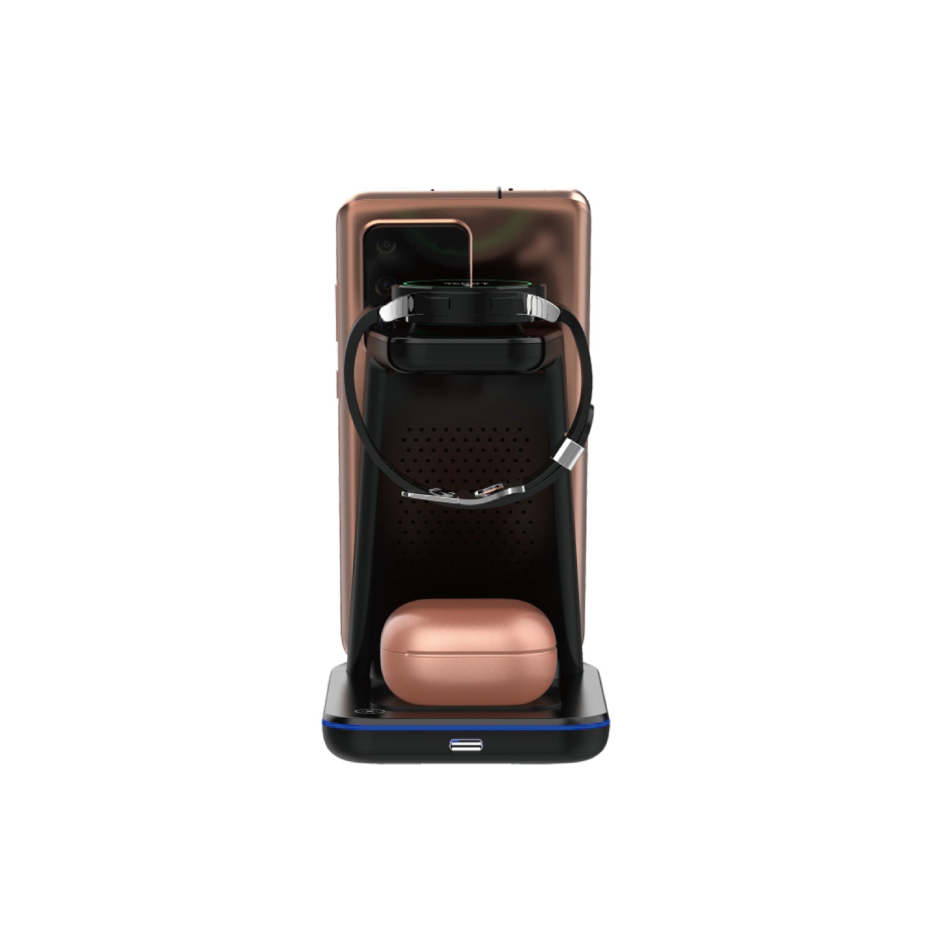 3-en-1 Chargeur sans fil 15W Support multifonctionnel charge rapide