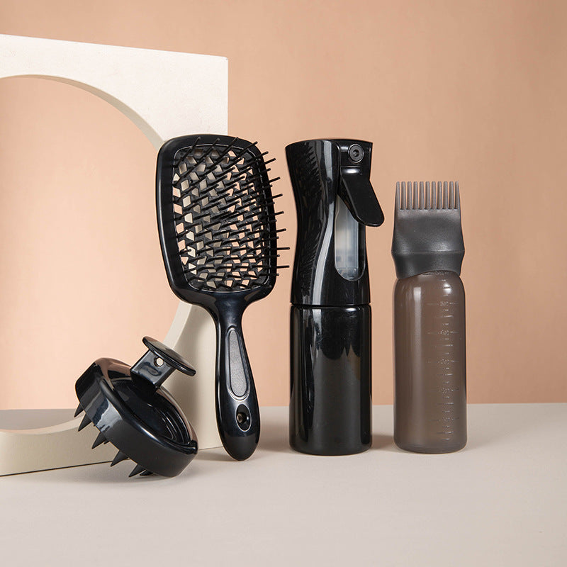 Vaporisateur haute pression nettoyage de bouteille de silicone Shampooing brosse Peigne Hollow soins cheveux Dyei