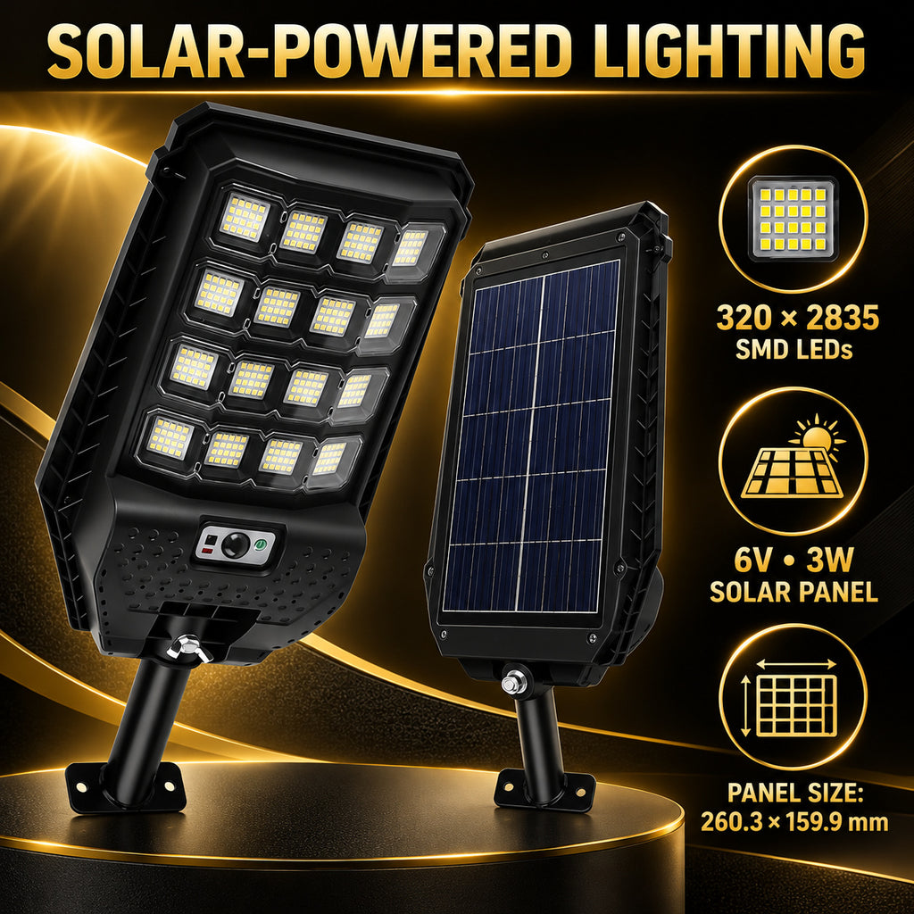 Solar Powered Motion Sensor Outdoor Light W7207 4 Noir pour Garden Yard Street Wall LED