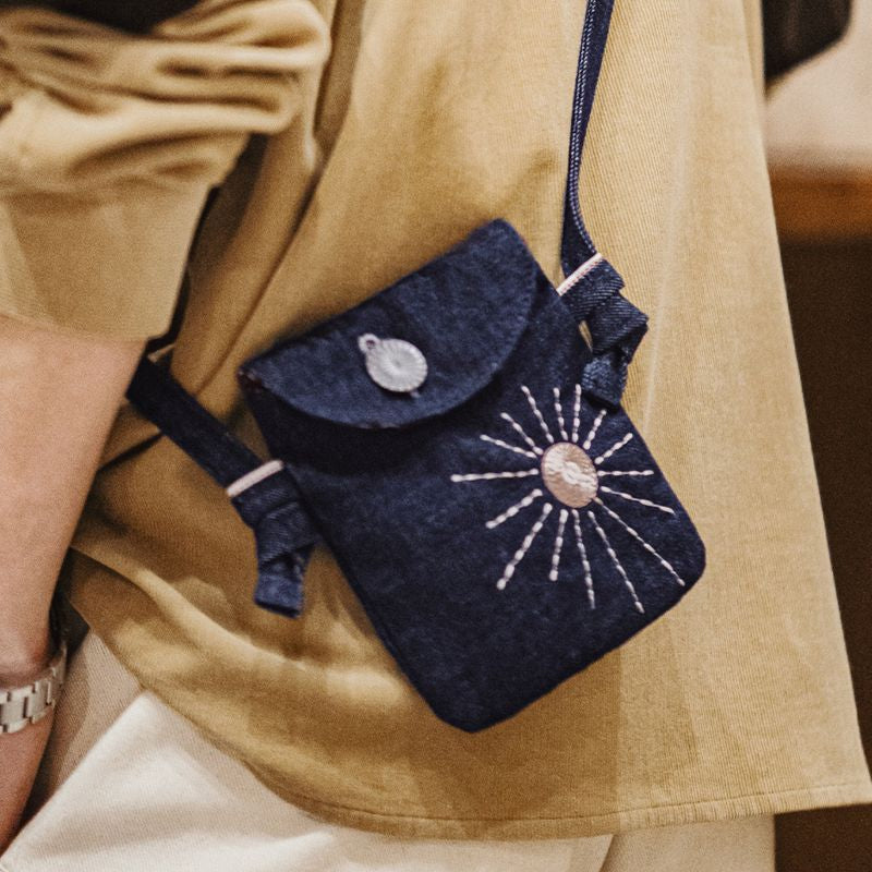 Simple sac d'épaule en mini-denim pour le corps de croix