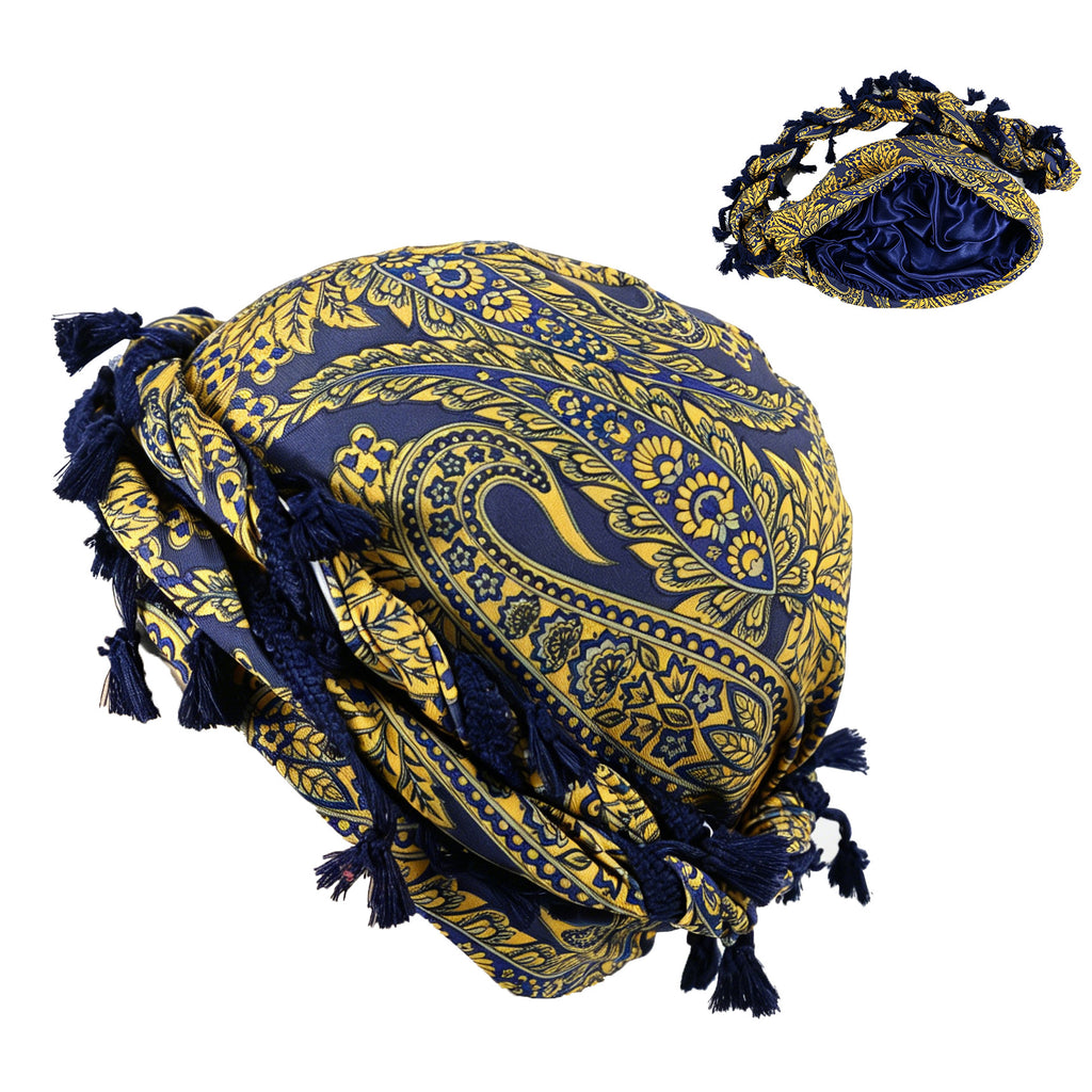 Sports de plein air Paisley Turban Hat Cashew Flower Print Turban Hip-hop Hip-hop Twist